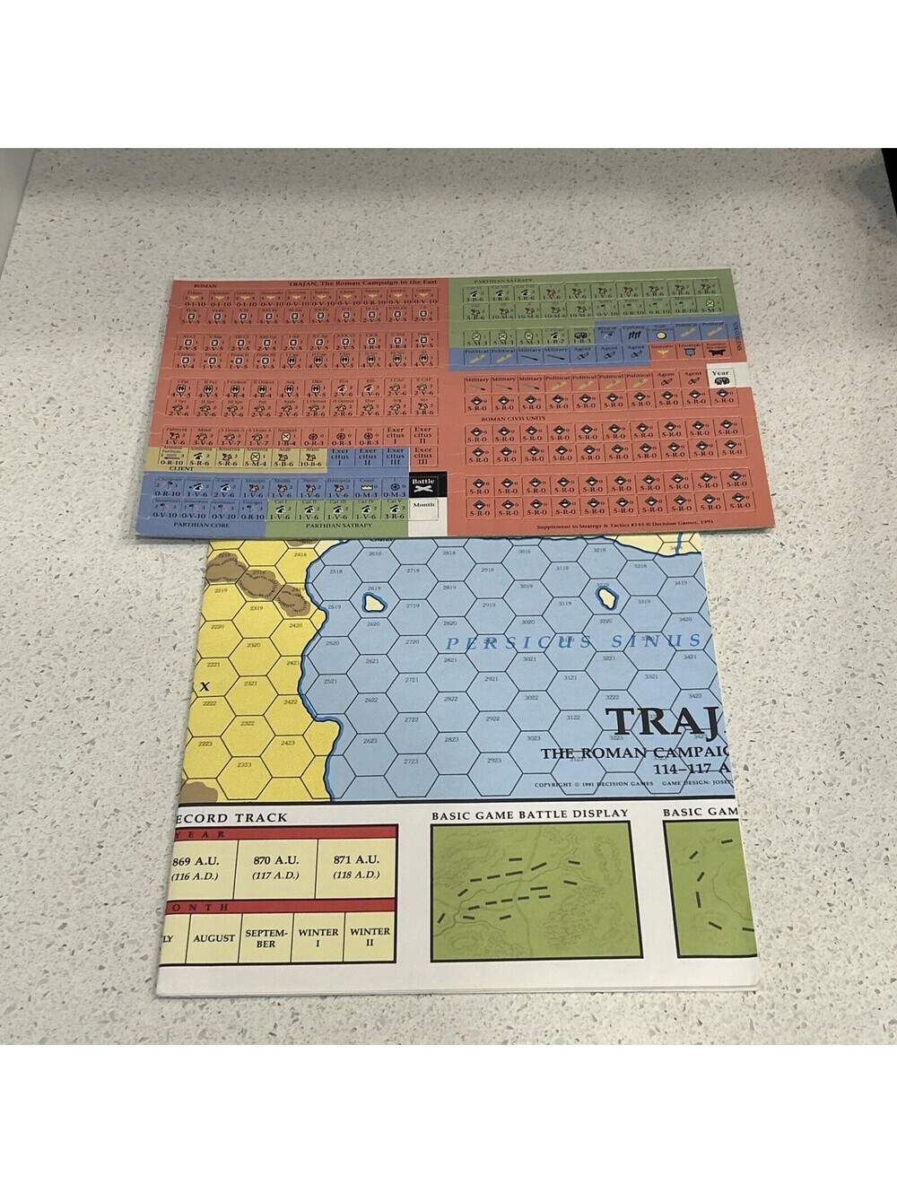 Strategy & Tactics NO MAGAZINE 145 Trajan Roman Campaign in the East UNPUNCHED - Picture 1 of 4